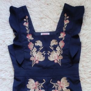 🍂 | Navy Floral Jumpsuit